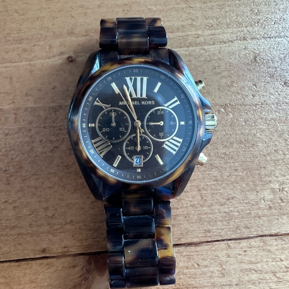 Michael Kors Brown and Gold Chronograph Watch